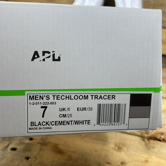 APL Men\'s Techloom Tracer Sneakers - Black/Cement/White - 7 - New in box main image 8